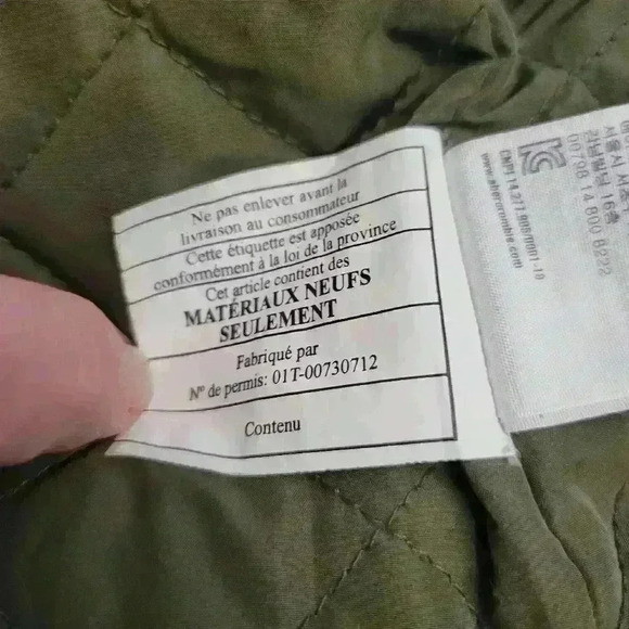 Abercrombie Fitch Y2K Camo Utility Jacket Small Quilted Lined Military Style - Picture 9 of 10